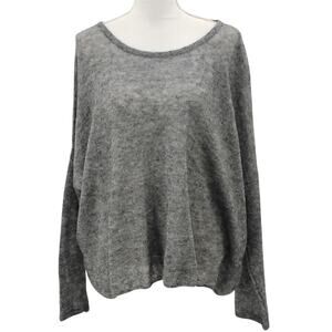 Studio B3 Baby Alpaca Wool Sweater Avant Garde Oversized Lagenlook Gray Medium